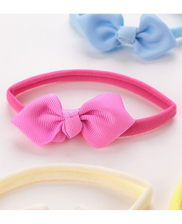 Babyhug Headbands with Bow Free Size Pack of 5 - Multicolour
