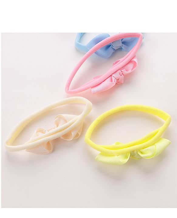 Babyhug Headbands with Bow Free Size Pack of 5 - Multicolour