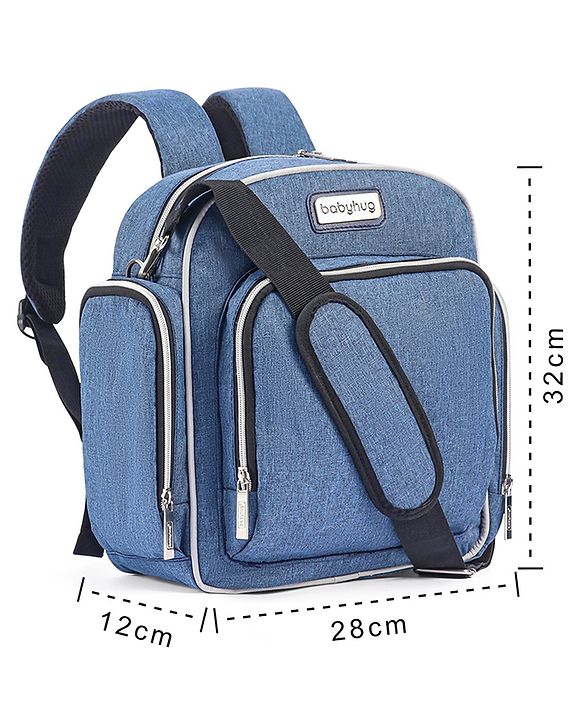 Babyhug Multipurpose Backpack Style Diaper Bag - Blue