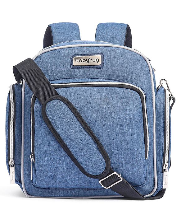 Babyhug Multipurpose Backpack Style Diaper Bag - Blue