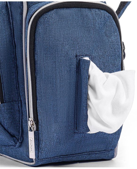Babyhug Multipurpose Backpack Style Diaper Bag - Blue
