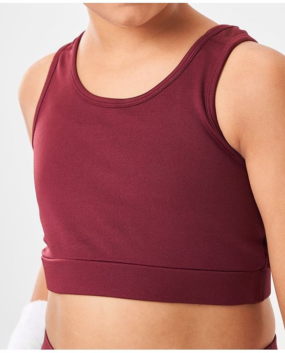 Pine Active High Stretch Breathable Solid Color Sports Bra And Legging Set - Purple