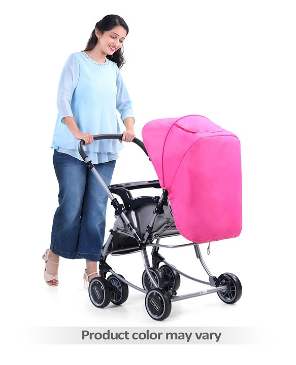 Babyhug 2 in 1 Rock and Roll Stroller Cum Rocker - Grey Pink