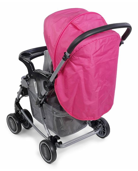Babyhug 2 in 1 Rock and Roll Stroller Cum Rocker - Grey Pink