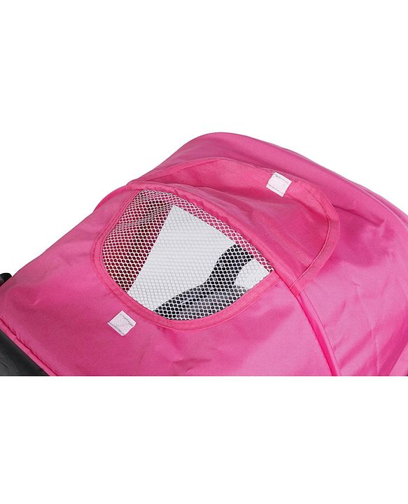Babyhug 2 in 1 Rock and Roll Stroller Cum Rocker - Grey Pink