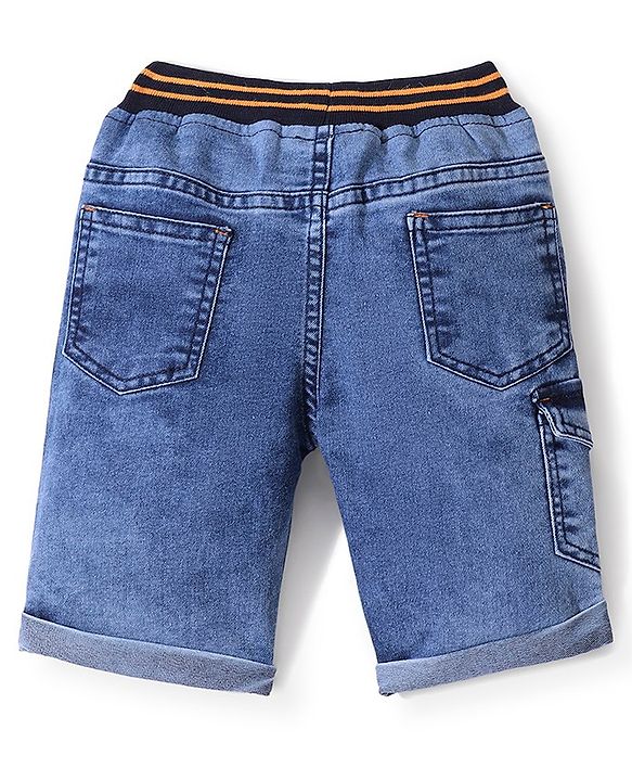 Babyhug Denim Knee Length Washed Jamaican - Blue