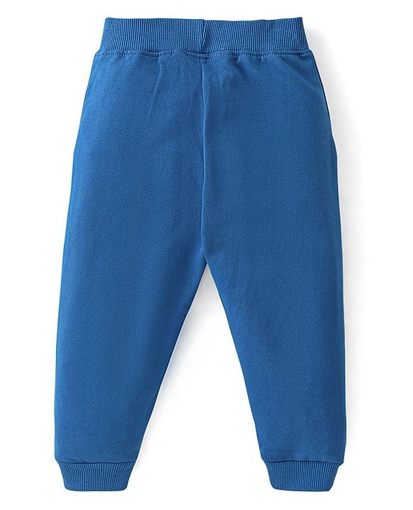 Babyhug Cotton Knit Full Sleeves  T-Shirt & Lounge Pant Set Mickey Print - Blue