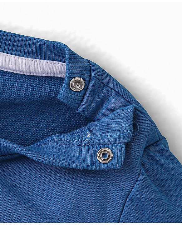 Babyhug Cotton Knit Full Sleeves  T-Shirt & Lounge Pant Set Mickey Print - Blue