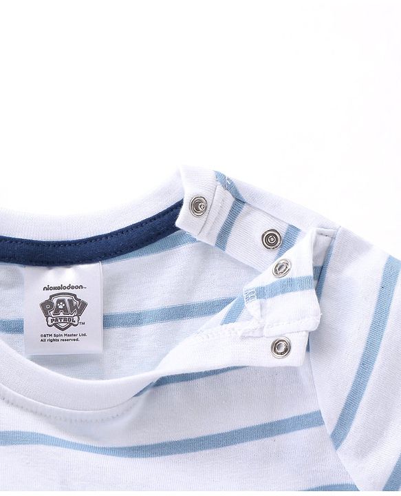 Babyhug Cotton Knit  Full Sleeves Paw Patrol Printed T-Shirt & Lounge Pant Set - Blue & White