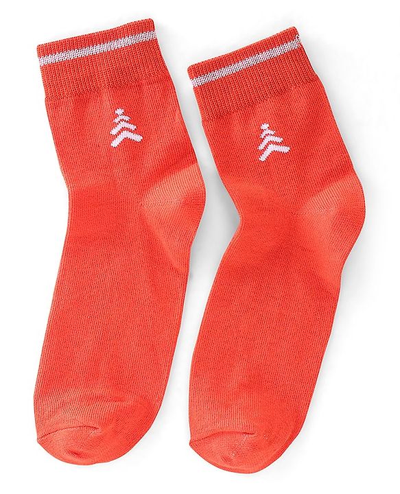 Pine Kids High Ankle Length Striped & Basketball Design Socks Pack of 3 - Multicolour