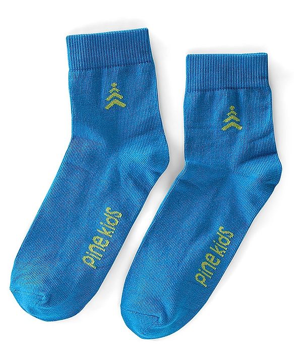 Pine Kids High Ankle Length Text Design Socks Pack of 3 - Multicolour