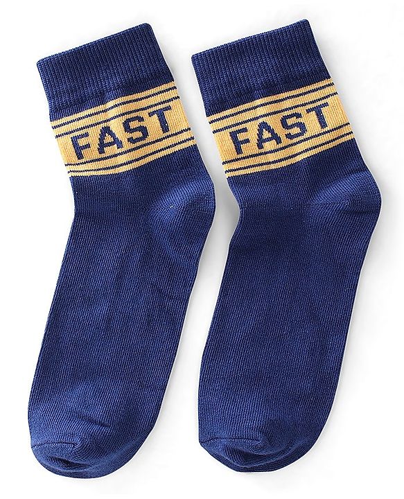 Pine Kids High Ankle Length Text Design Socks Pack of 3 - Multicolour