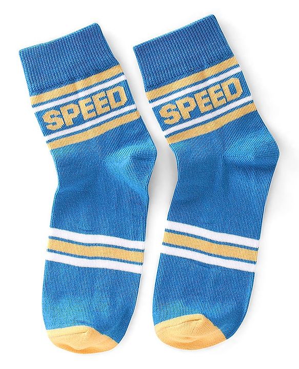 Pine Kids High Ankle Length Text Design Socks Pack of 3 - Multicolour