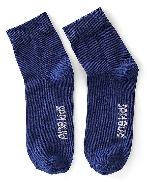 Pine Kids High Ankle Length Text Design Socks Pack of 3 - Multicolour