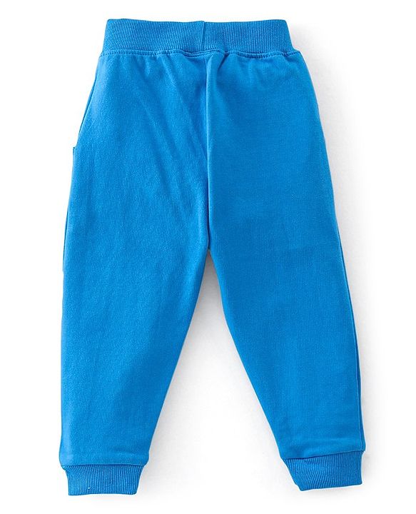 Babyhug 100% Cotton Raglan Sleeves T-Shirt & Lounge Pants With Paw Patrol Print - Yellow & Navy Blue