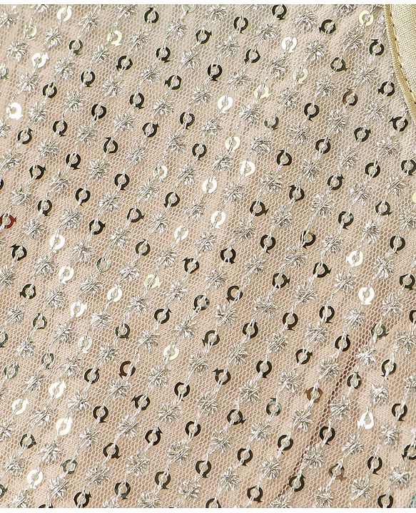 Babyhug Sleeveless Sequenced Choli with Net Embroidred Lehenga and Dupatta Set - Pink