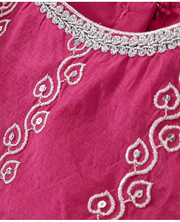 Babyhug Sleeveless Embroidered Choli with Embroidered Lehenga and Dupatta - Aqua Blue