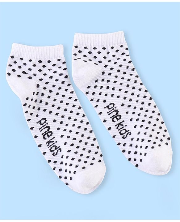 Pine Kids Low Ankle Length Socks Heart Design Pack of 3 - Red Pink & White