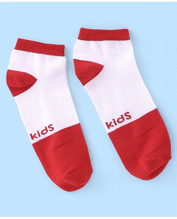 Pine Kids Low Ankle Length Socks Logo Design Pack of 5 - Purple Pink & Yellow