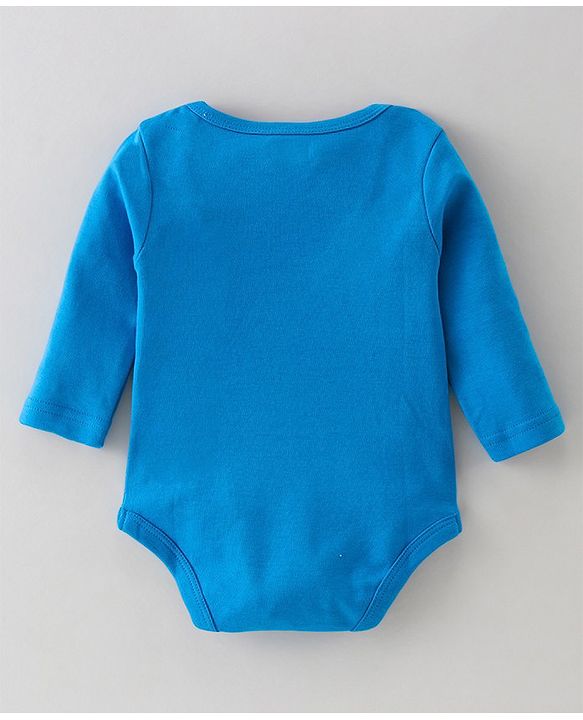 Babyhug 100% Cotton Knit Full Sleeves Striped & Fox Printed Onesies Pack of 3 - Yellow & Blue