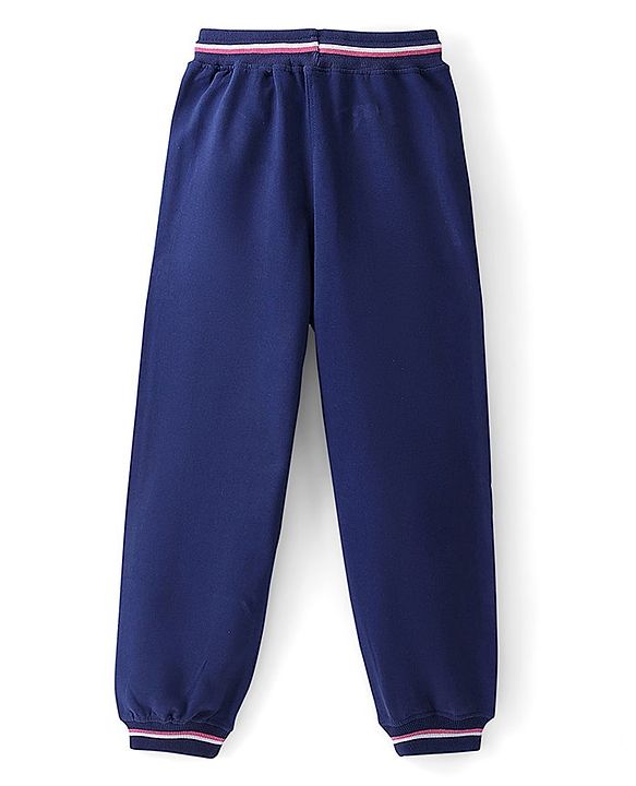 Pine Kids Cotton Knit Full Length Champion Printed Track Pants - Navy Peony