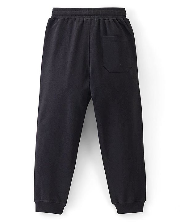 Pine Kids Full Length Printed Track Pants - Black