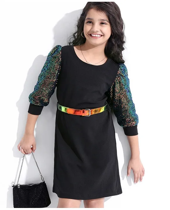 Buy Black Dresses & Frocks for Girls by ADDYVERO Online | Ajio.com