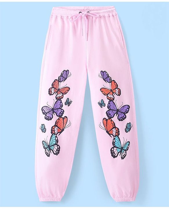Pine Kids Full Length Butterfly Printed Track Pants  - Tender Touch