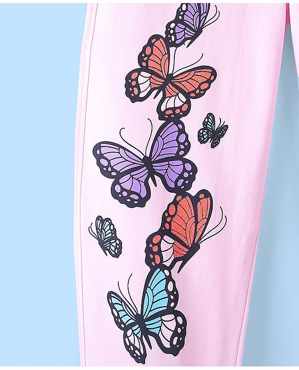 Pine Kids Full Length Butterfly Printed Track Pants  - Tender Touch