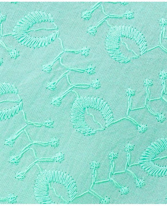 Babyhug Three Full Schiffly Embroidered Kurta With Pyjama Set-Aqua
