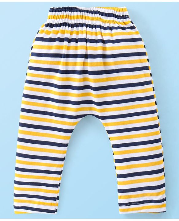 Babyhug Cotton Knit Full Length Star Print Diaper Leggings Pack of 3 - Multicolor