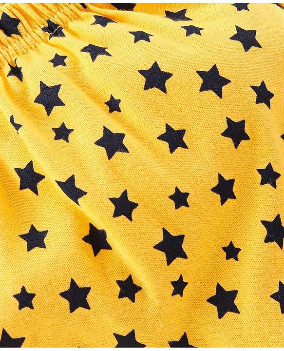 Babyhug Cotton Knit Full Length Star Print Diaper Leggings Pack of 3 - Multicolor