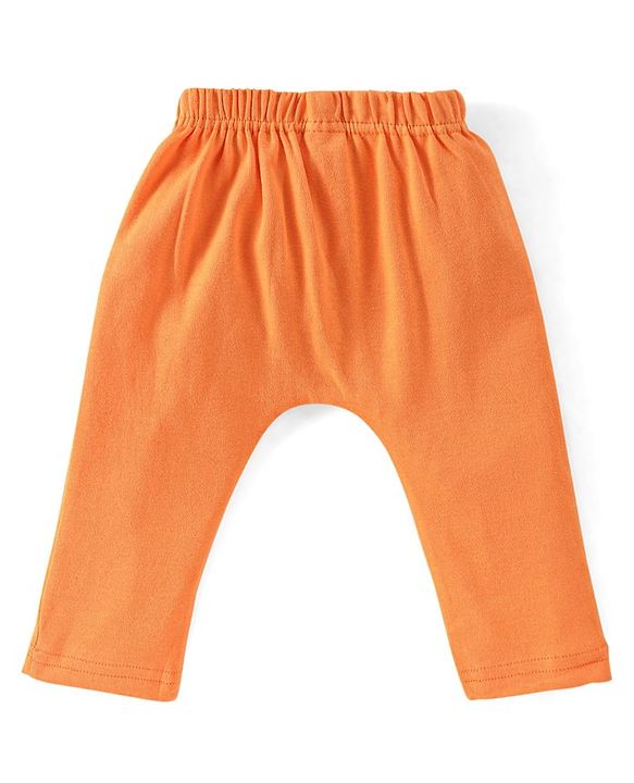 Babyhug Cotton Knit Full Length Diaper Pants Striped & Bunny Print Pack Of 3 - Multicfolour