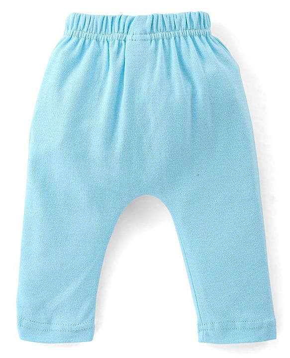 Babyhug Cotton Knit Diaper Pant Stripes & Soccer Ball Print Pack of 3 - Orange & Blue