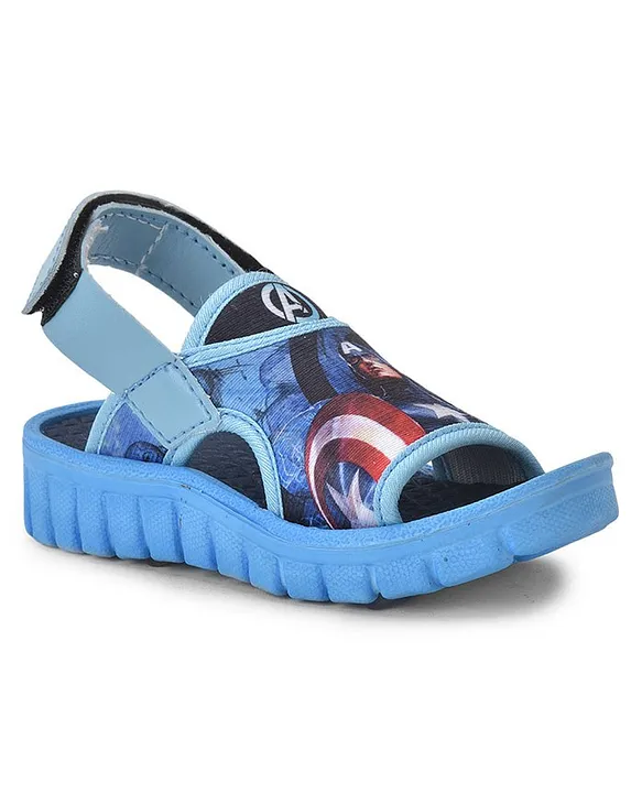 Children's Slippers Baby Sandals Children's Non-Slip Shoes Cartoon  Spider-Man Captain America Hole Shoes