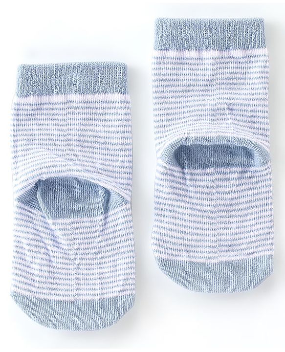 Cute Walk By Babyhug Cotton Knit Anti Bacterial Ankle Length Socks Dino Design Pack Of 3 - Multicolour