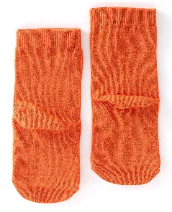 Cute Walk By Babyhug Cotton Knit Anti Bacterial Ankle Length Socks Tiger Design Pack Of 3 - Multicolour