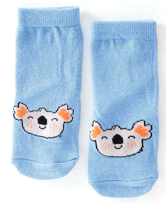 Cute Walk By Babyhug Cotton Knit Anti Bacterial Ankle Length Socks Tiger Design Pack Of 3 - Multicolour