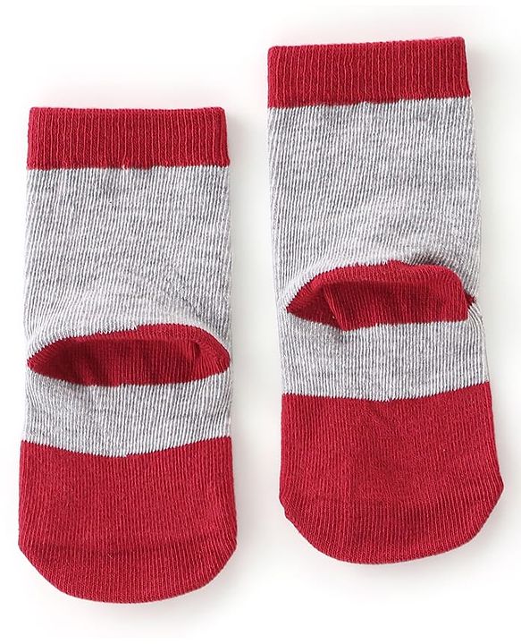 Cute Walk By Babyhug Cotton Knit Anti Bacterial Ankle Length Socks Car Design Pack Of 3 - Multicolour