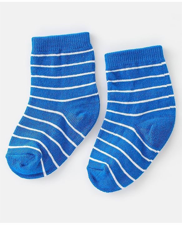 Cute Walk By Babyhug Cotton Knit Anti Bacterial Ankle Length Socks Crab Design Pack Of 3 - Multicolour