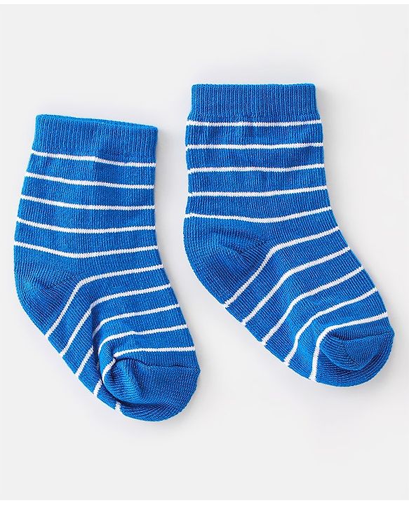 Cute Walk By Babyhug Cotton Knit Anti Bacterial Ankle Length Socks Crab Design Pack Of 3 - Multicolour