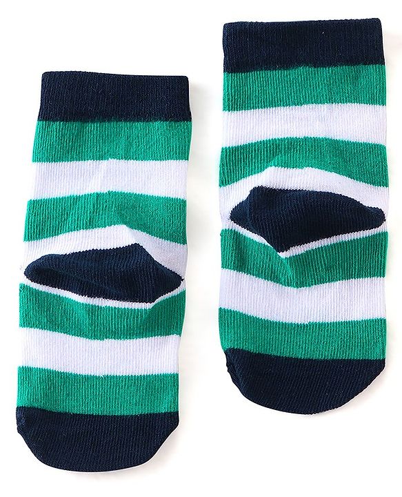 Cute Walk By Babyhug Cotton Knit Anti Bacterial Ankle Length Socks Car Design Pack Of 3 - Multicolour