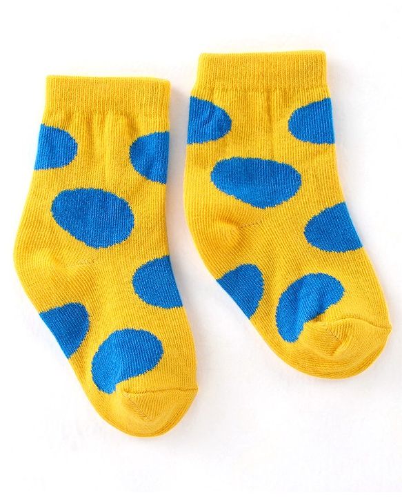 Cute Walk By Babyhug Cotton Knit Anti Bacterial Ankle Length Socks Circle Design Pack Of 3 - Multicolour
