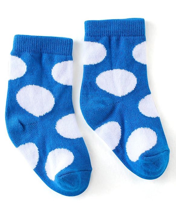 Cute Walk By Babyhug Cotton Knit Anti Bacterial Ankle Length Socks Circle Design Pack Of 3 - Multicolour