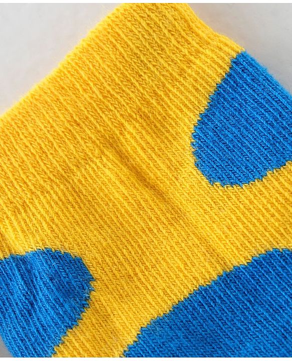 Cute Walk By Babyhug Cotton Knit Anti Bacterial Ankle Length Socks Circle Design Pack Of 3 - Multicolour