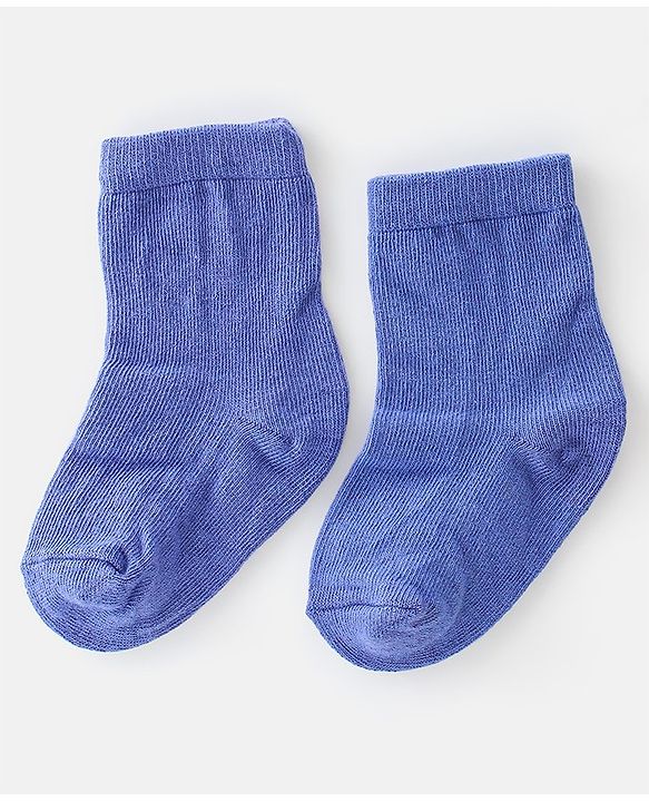 Cute Walk By Babyhug Cotton Knit Anti Bacterial Ankle Length Socks Car Design Pack Of 3 - Multicolour