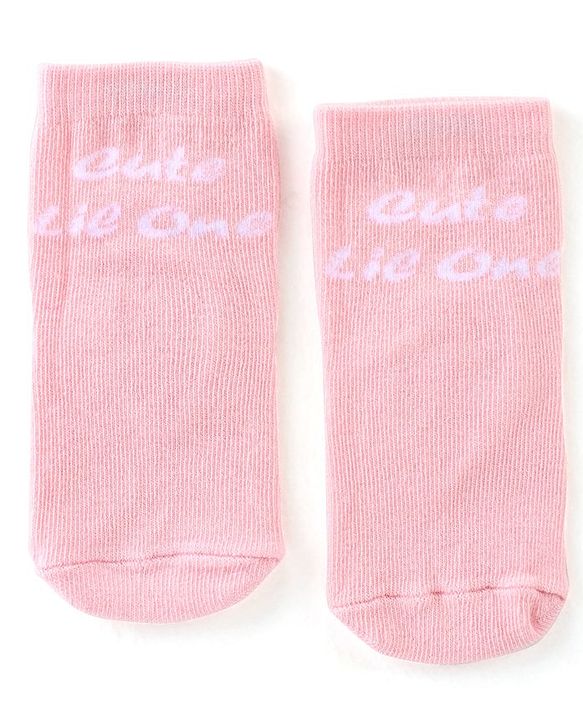 Cute Walk By Babyhug Cotton Knit Anti Bacterial Ankle Length Socks Polka Dot Design Pack Of 3 - Multicolour