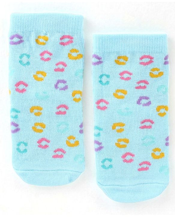 Cute Walk By Babyhug Cotton Knit Anti Bacterial Ankle Length Socks Polka Dot Design Pack Of 3 - Multicolour