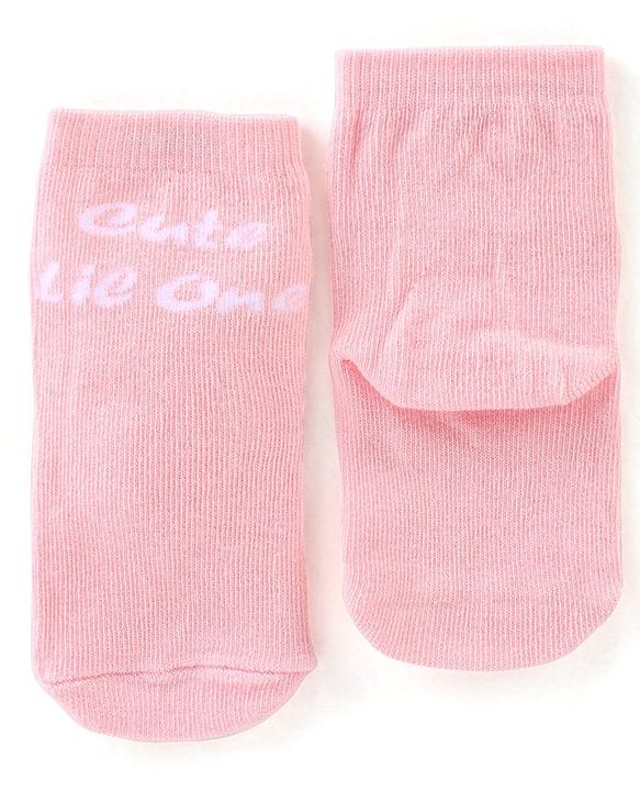 Cute Walk By Babyhug Cotton Knit Anti Bacterial Ankle Length Socks Polka Dot Design Pack Of 3 - Multicolour