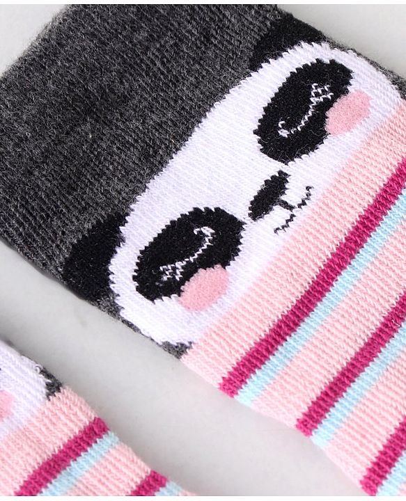 Cute Walk By Babyhug Cotton Knit Anti Bacterial Ankle Length Socks Unicorn Design Pack Of 3 - Multicolour